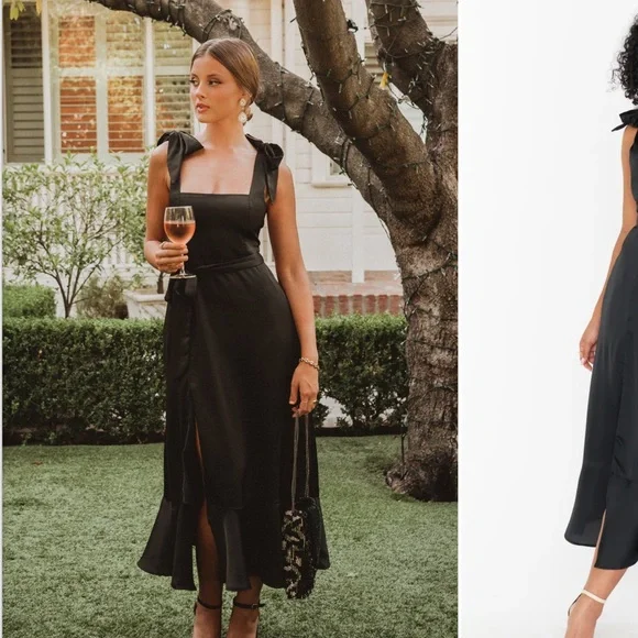knee length dresses for ladies Claire Midi Dress, in Moss Green Luxe Satin, Size: Xs | Show Me Your Mumu main image 1